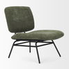 Nora Forest Green Fabric with Matte Black Metal Legs Accent Chair, by Mercana, 25" length x 30.25" width x 31" height thumbnail 9