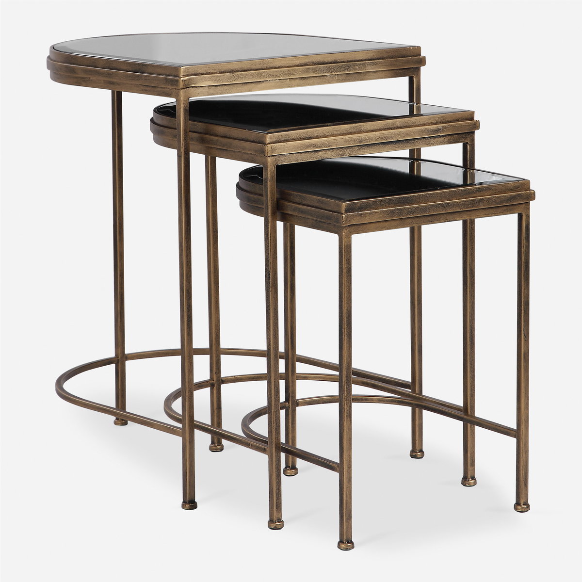 India Nesting Tables Set/3, Side & End Table by Uttermost, 19" width x 24" height x 17.75" depth View 1
