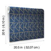 Love Triangles Blue & Gold Metallic Peel & Stick Wallpaper, by York Wall, 20' length x 1'8.5" width x 0.02" depth thumbnail 8