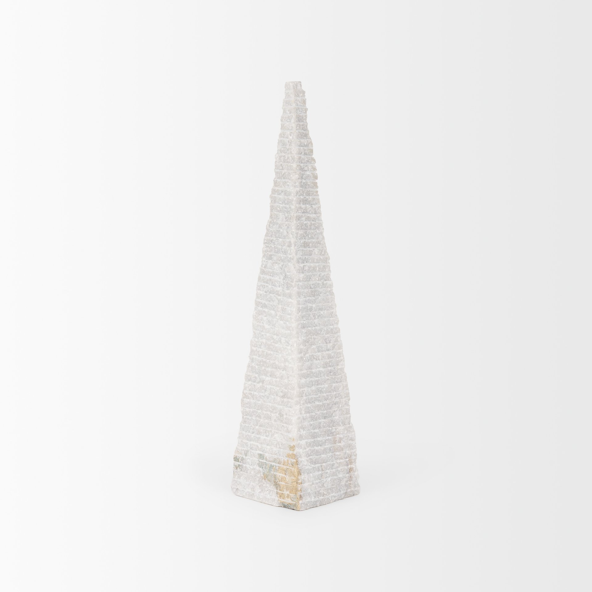 Pyramis White Rough Marble Obelisk 16' large image 