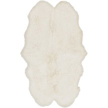 Online Designer Living Room Anaxagoras Sheepskin White Area Rug Rug Size: Rectangle 4' x 6'