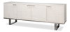 Bronzini Credenza  Embossed White, by Sarreid, 1'8" length x 7'10" width x 2'10" height thumbnail 1