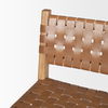 Shane Brown Wood with Woven Brown Leather Counter Stool thumbnail 7