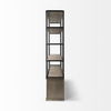 Braxton I Light Brown Wood and Iron Three Shelf Shelving Unit 81.5L x 18.5W x 90 thumbnail 2