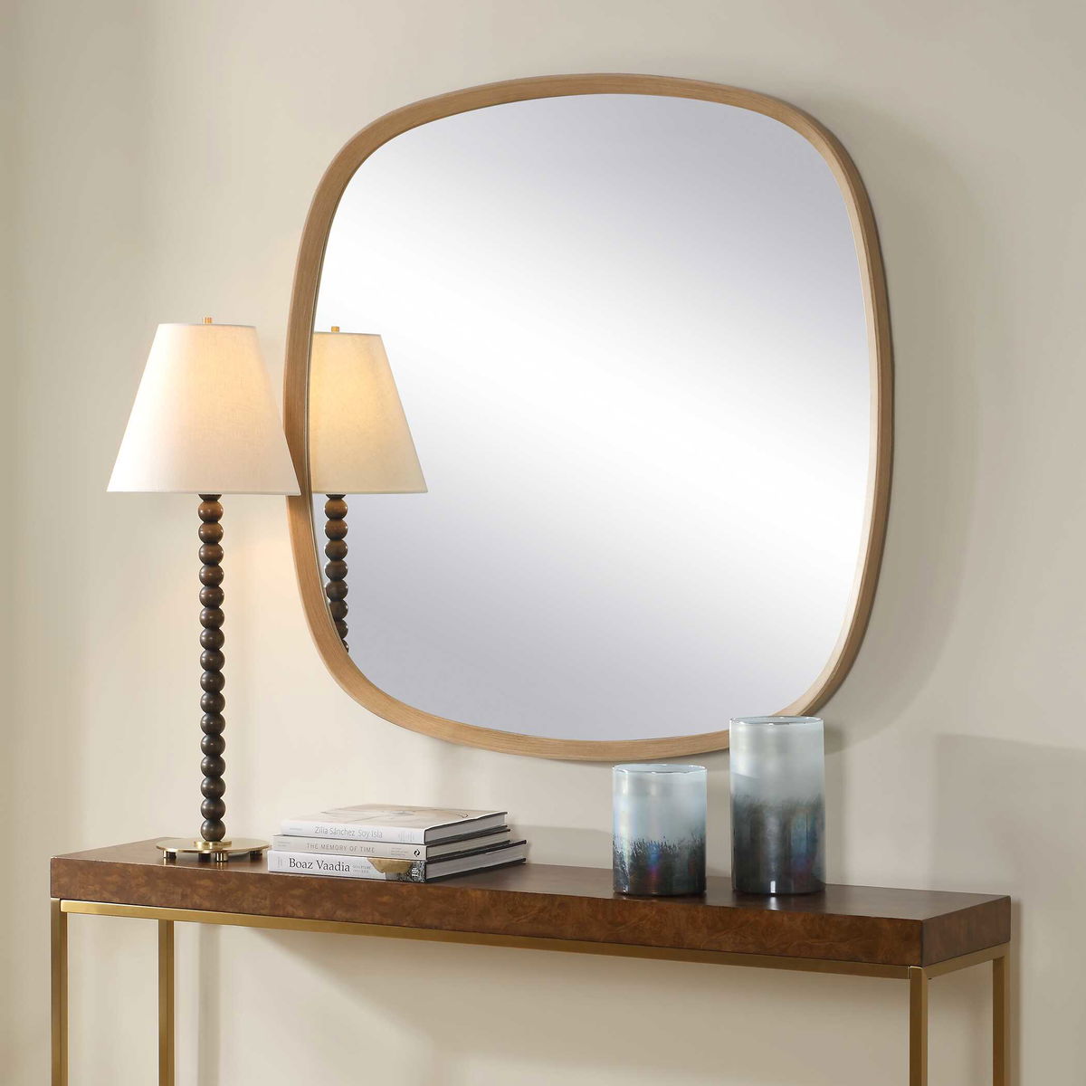 Novell Pinewood Mirror, by Uttermost, 41.87" width x 41.87" height x 1.5" depth View 4