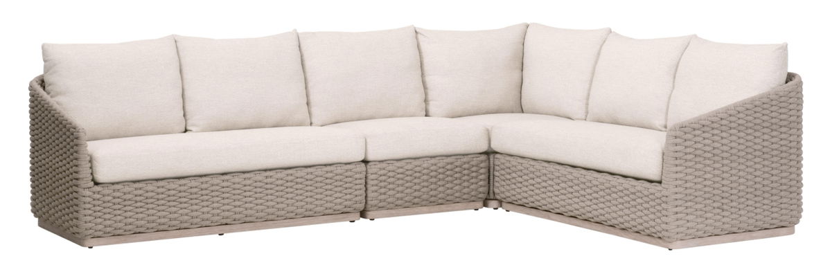 Caspian Outdoor Modular Right Facing 1-Arm Sofa, Seating by Essentials for Living, 58" width x 36" height x 36" depth View 4