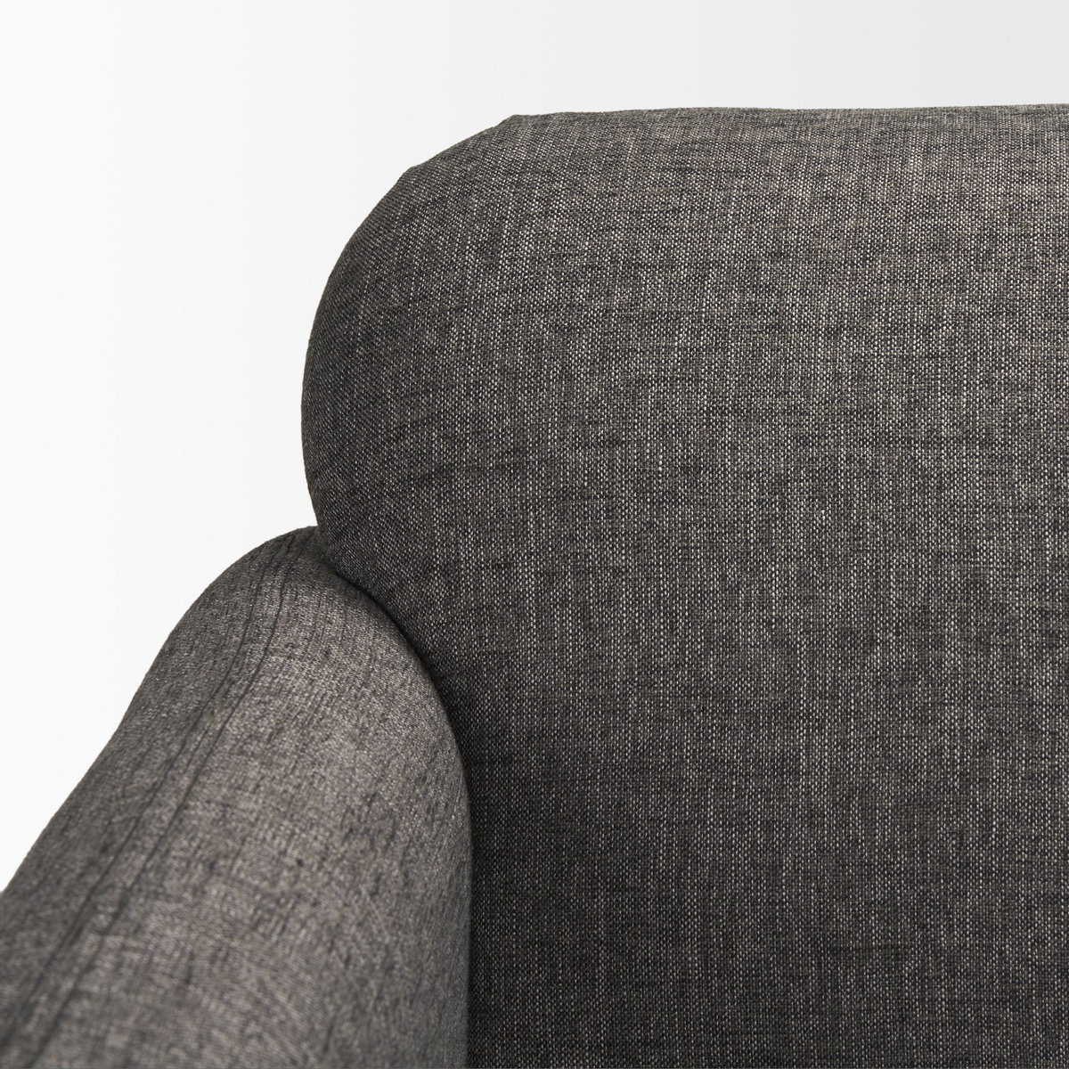 Hale Sofa with Medium Brown Wood and Gray Fabric, Sofas & Sectional by Mercana, 90" length x 33.75" width x 31.5" height View 8