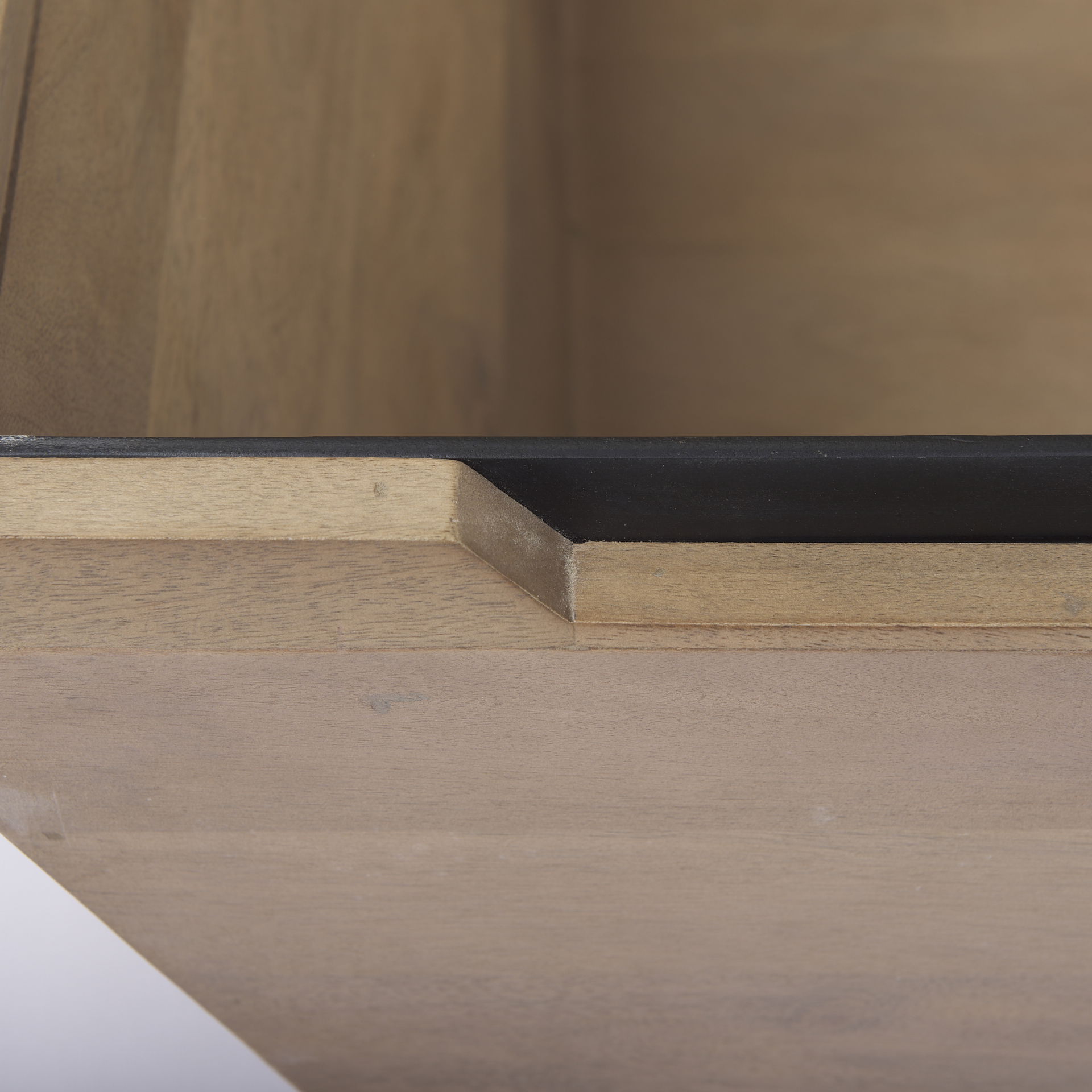 Wyatt  Brown Wood Angular Coffee Table, by Mercana, 41" length x 41" width x 16" height View 11