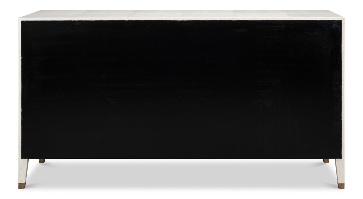 Gabriella Chest Of Drawers  Osprey White, by Sarreid, 1'10" length x 6'4" width x 3'4" height View 6