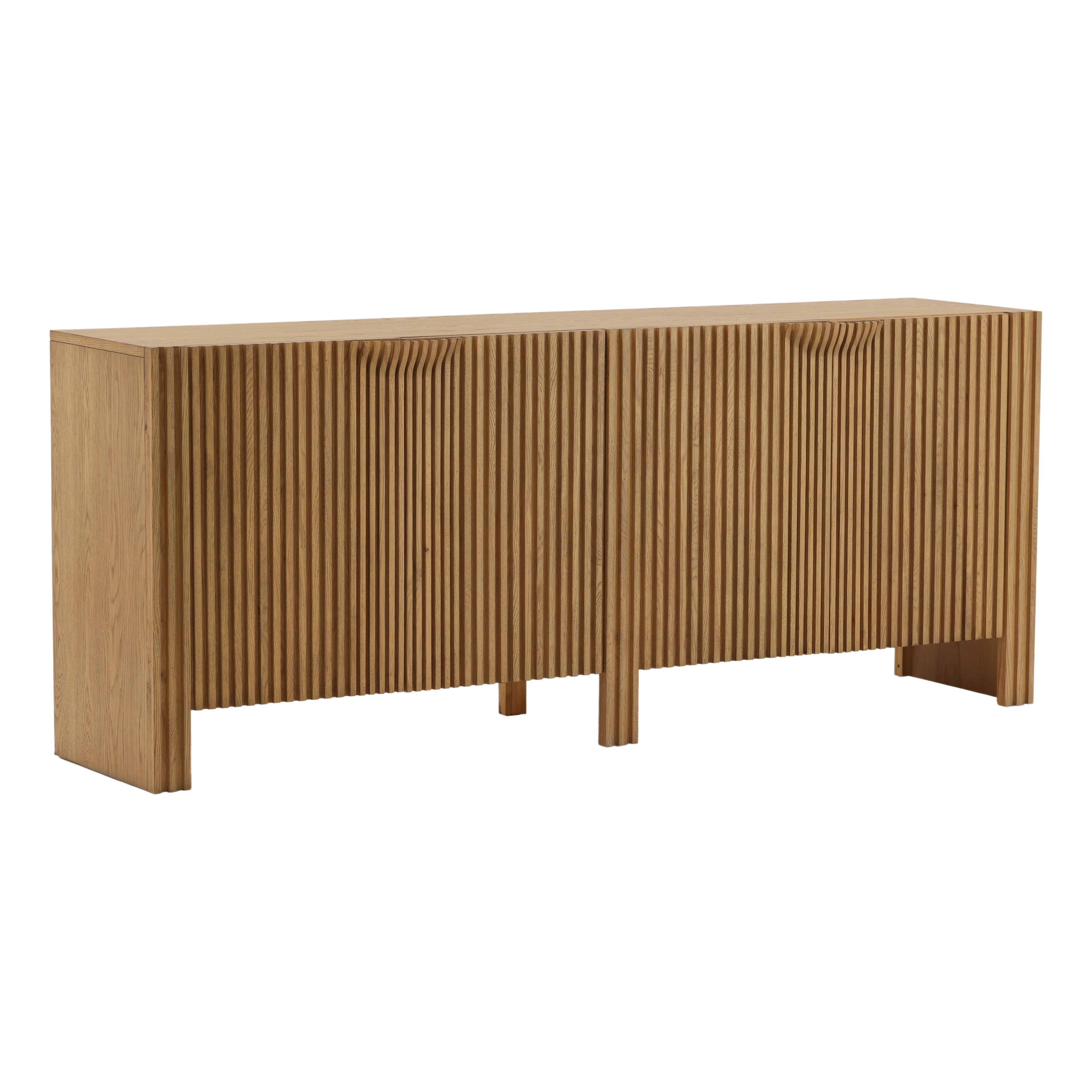 Fallon Sideboard Natural 78', Sideboards & Buffet by Dovetail, 78.5" width x 32" height x 19" depth View 1