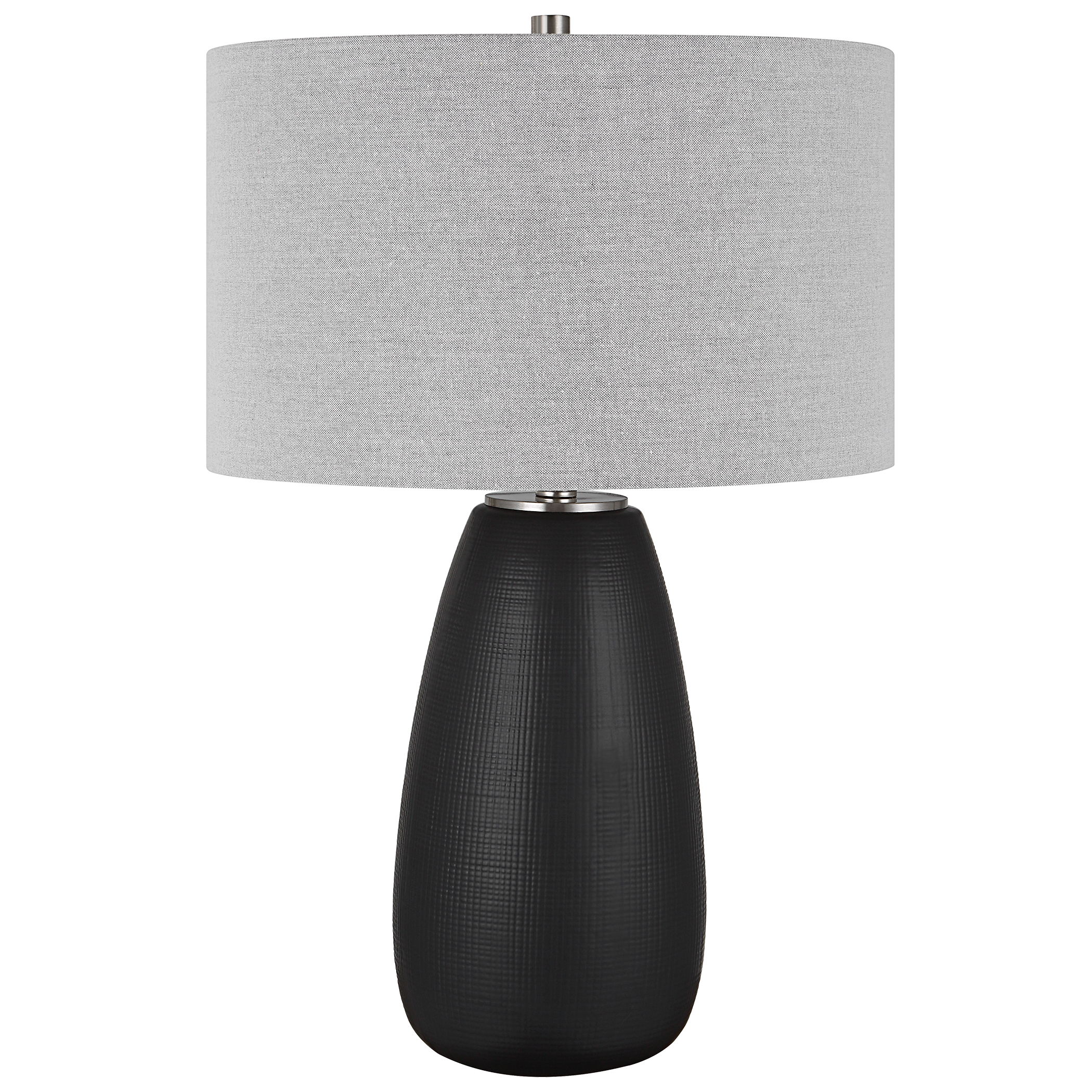 Twilight Satin Black Table Lamp large image 