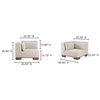 June Corner Chair Oatmeal, Sectional Sofa by Moe's Home, 40" width x 30" height x 40" depth thumbnail 12