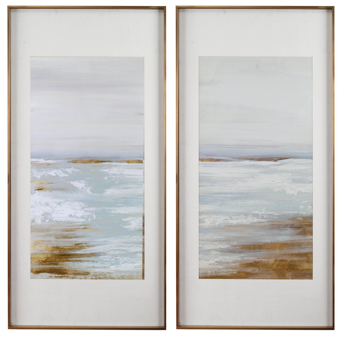 Coastline Framed Prints Set/2, Art by Uttermost, 27.5" width x 57.5" height x 2" depth View 1