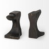 Anvilia (Set of 2) 12L x 4W Black With Gold Accents Anvil Shaped Bookends thumbnail 3