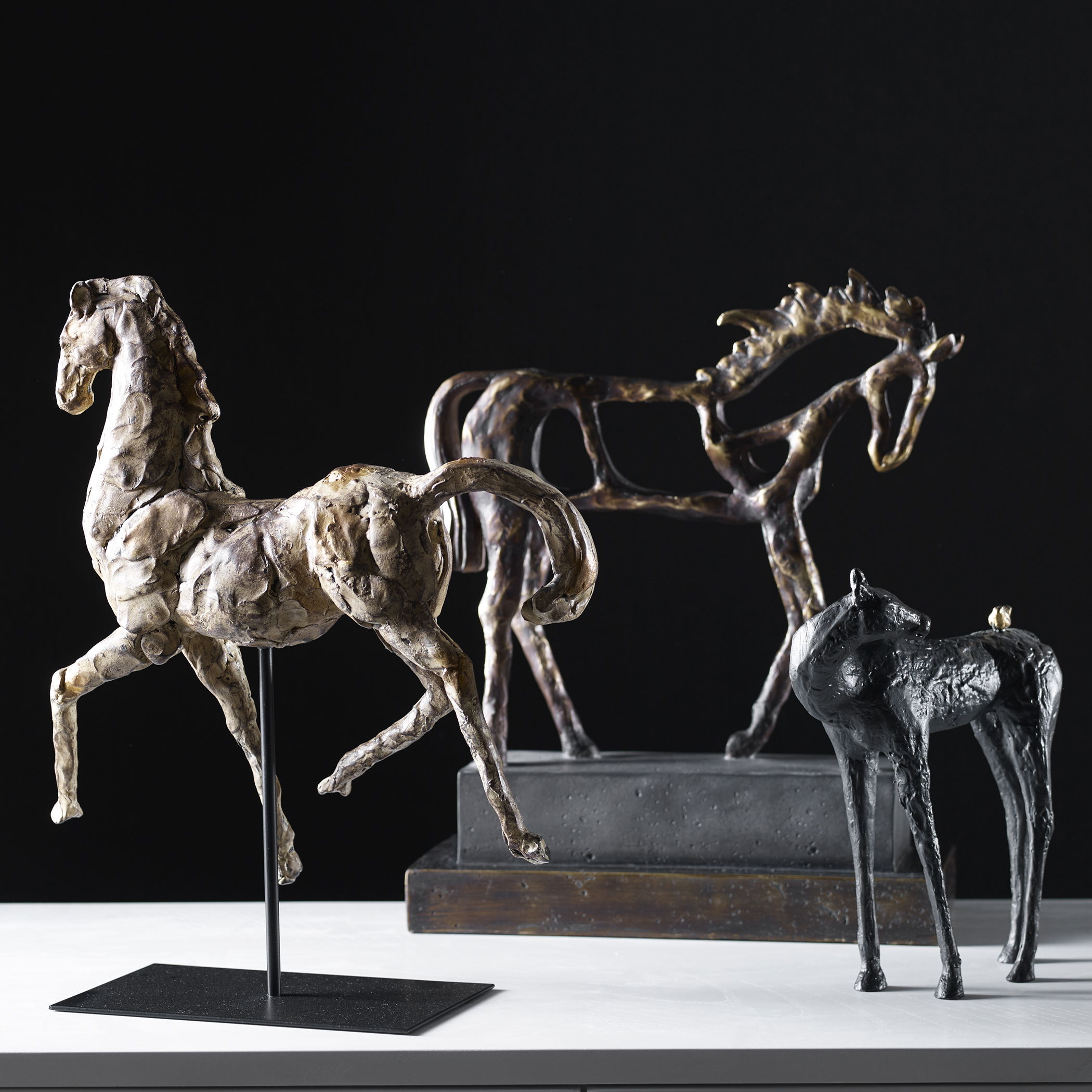 Hello Friend Horse Sculpture, Decorative by Uttermost, 8.75" width x 9.87" height x 3.87" depth View 4