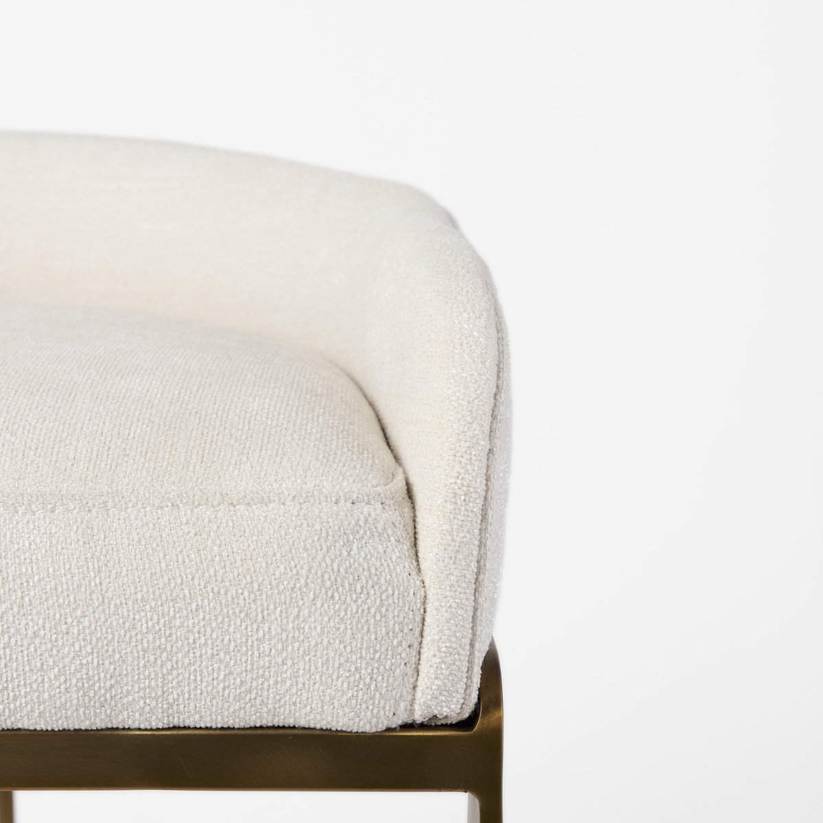 Hollyfield Low Back 28.7in Seat Bar Stool | II Cream Fabric with Counter, Counter & Bar Stool by Mercana, 20.5" length x 19.7" width x 28.7" height View 13