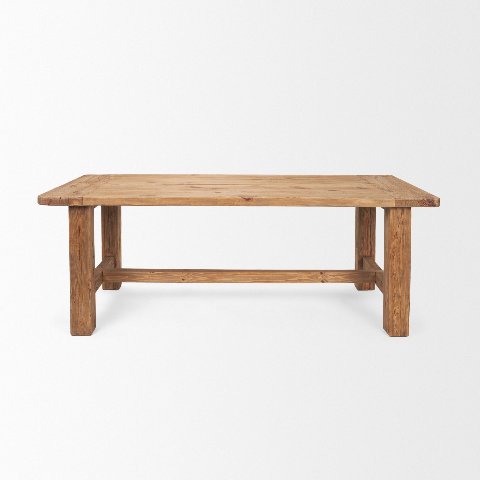 Stetson 84' Rectangular Natural Brown Wood Dining Table large image 