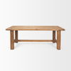 Stetson 84' Rectangular Natural Brown Wood Dining Table thumbnail 4