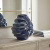 Helix Swirl Blue Outdoor Vase, by Uttermost, 1'2.5" width x 1'4.25" height x 1'2.5" depth thumbnail 3