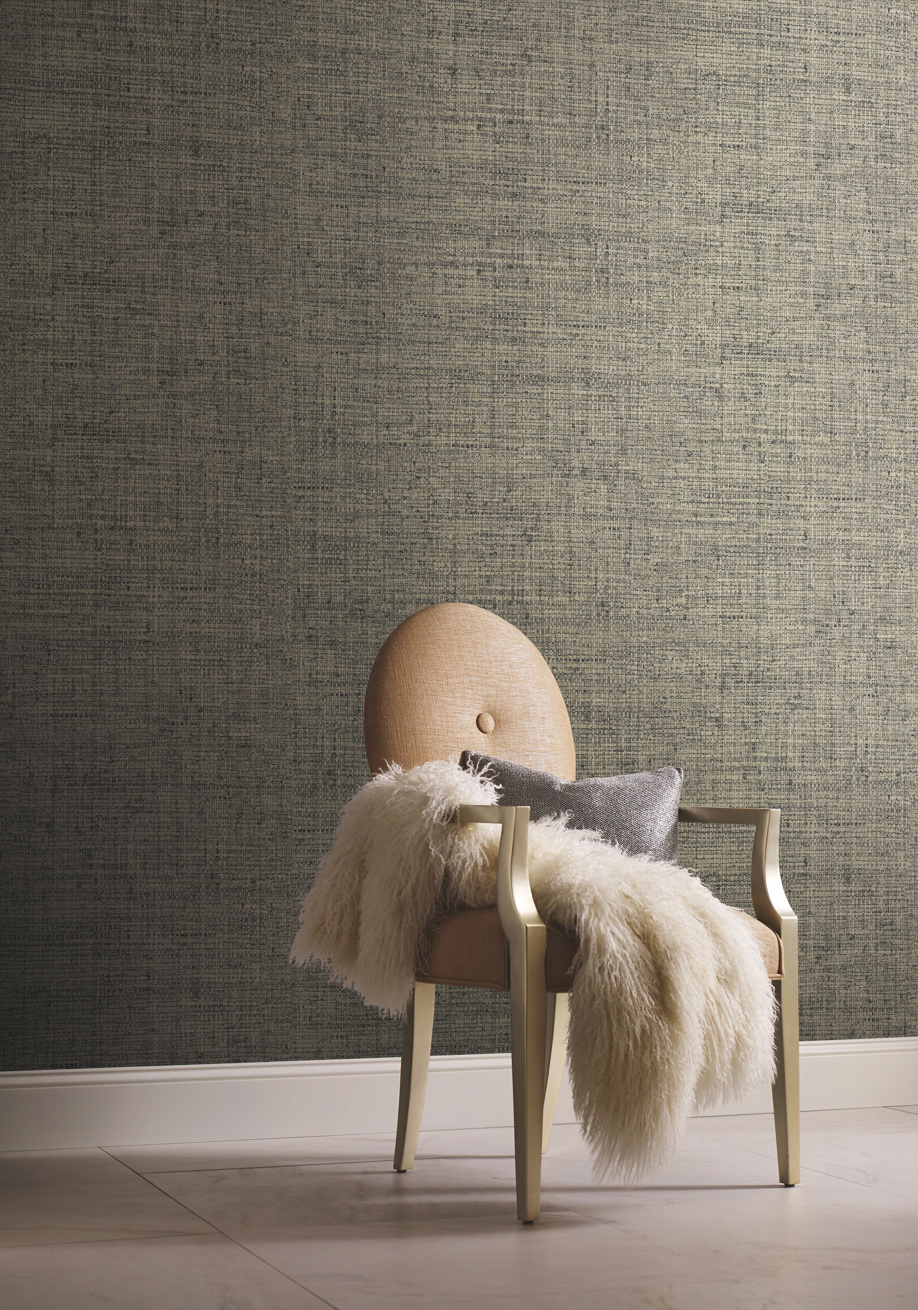 Papyrus Weave Black Wallpaper large image 