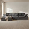 Plunge Large Sectional Charcoal, Sectional Sofa by Moe's Home, 147.5" width x 34" height x 46" depth thumbnail 5