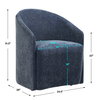 Harbor Blue Dining Chair, by Uttermost, 24.5" width x 31.5" height x 26" depth thumbnail 5