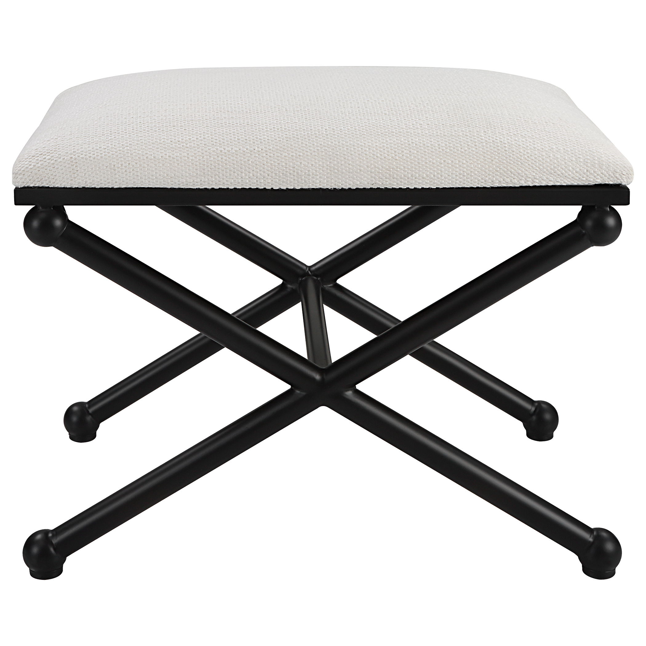 Andrews White Small Bench large image 