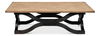 Wavy Coffee Table, Antique Black, by Sarreid, 59" length x 31" width x 18" height thumbnail 2