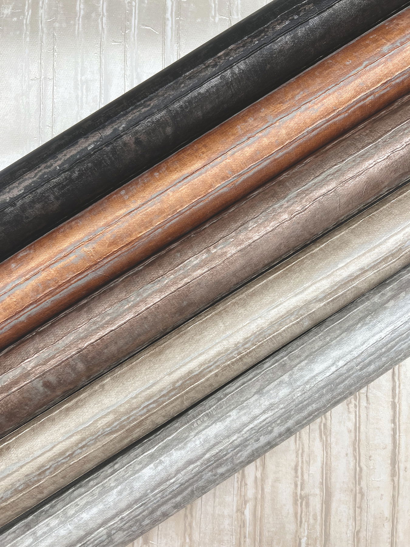 Vintage Tin Satin Brass Wallpaper, by York Wall, 30' length x 2'2" width x 0.02" depth View 7