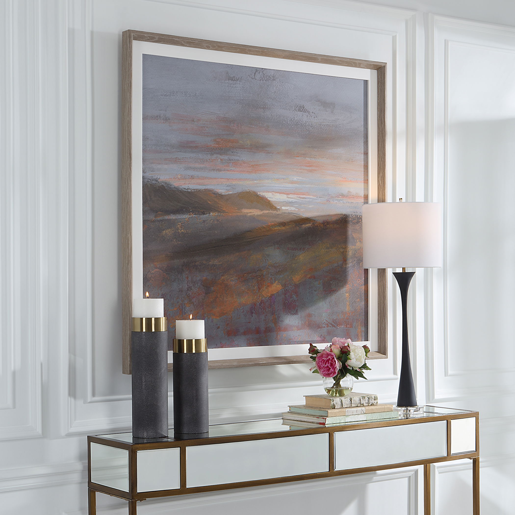 Dawn On The Hills Framed Print, Painting by Uttermost, 48.5" width x 48.5" height x 2" depth View 9