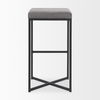 Frodo 29.75H Gray Fabric Seat with Black Iron Frame Bar Stool, Counter & Bar Stool by Mercana, 16.54" length x 16.54" width x 30.32" height thumbnail 5