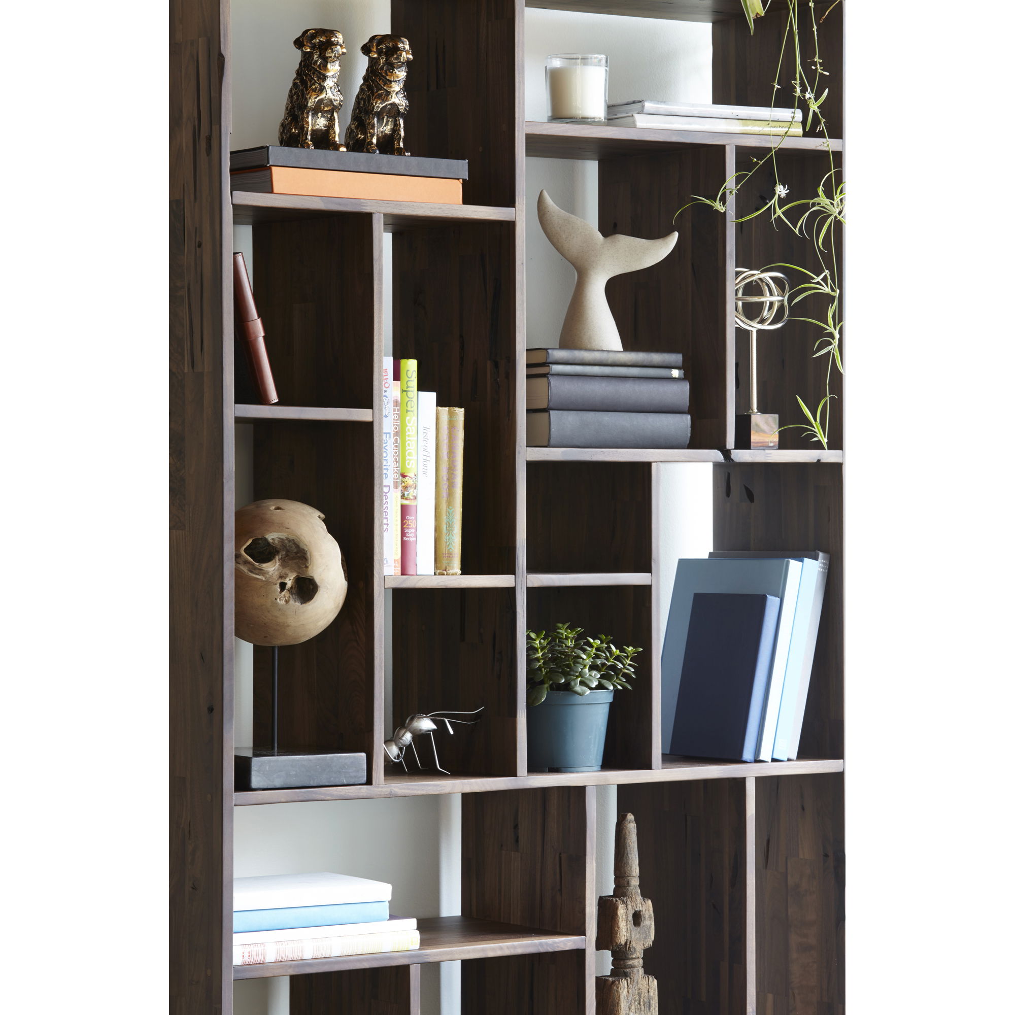 Redemption Shelf Walnut Brown, Shelving & Bookcase by Moe's Home, 41" width x 86" height x 12" depth View 5