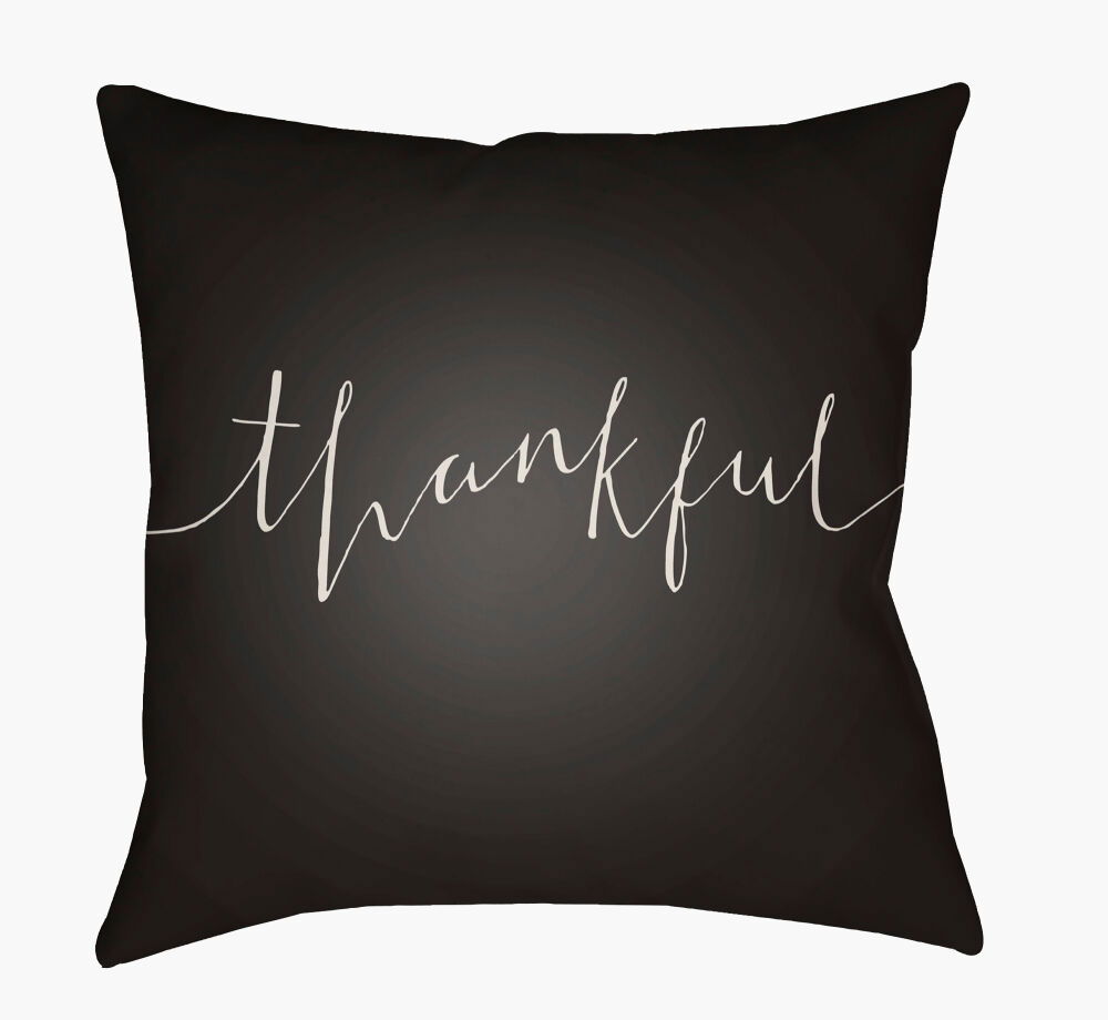 Thankful Accent Pillow, Decorative Pillow by Surya, 18" length x 18" width
