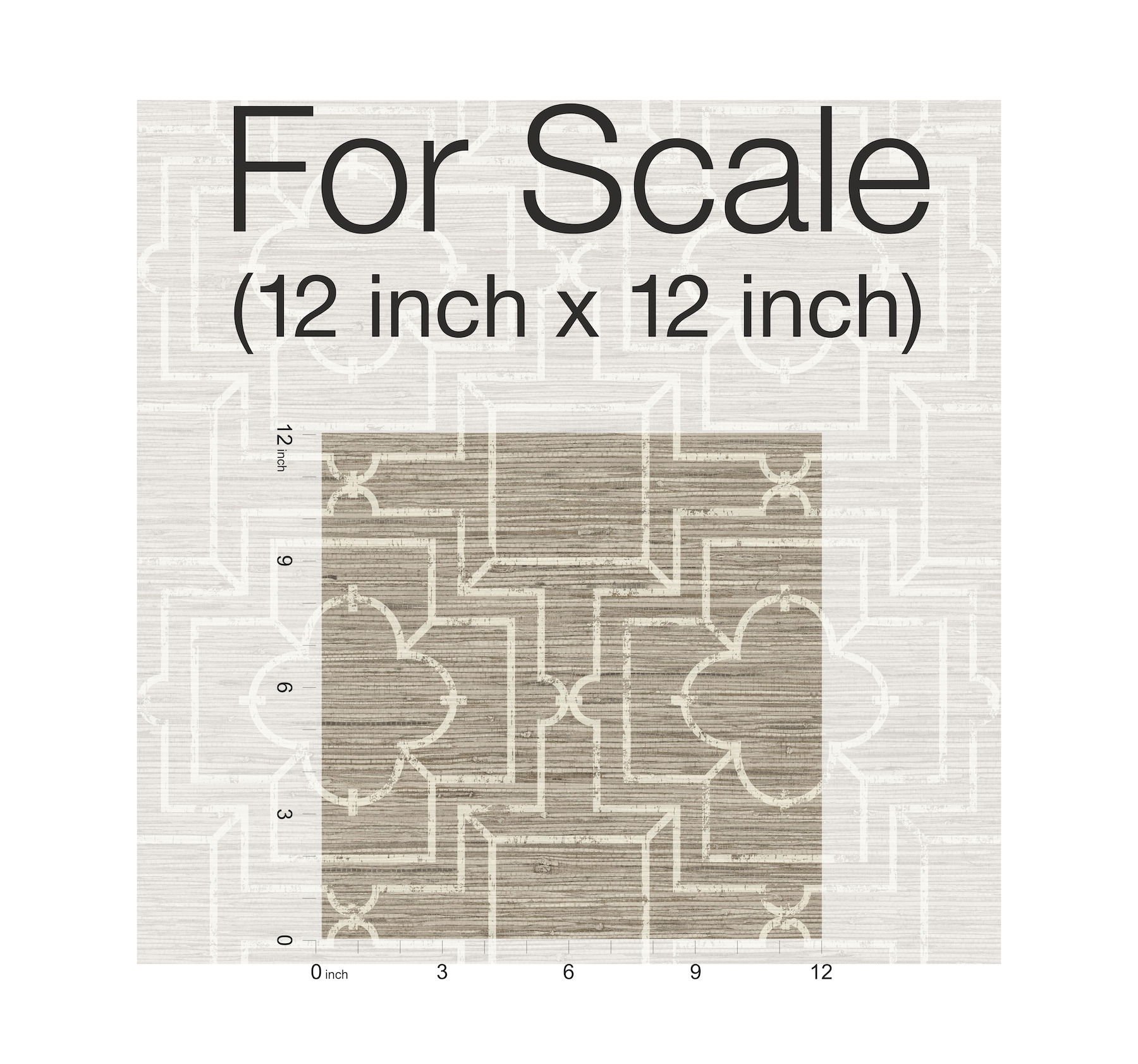 Quatrefoil Trellis Neutral Peel & Stick Wallpaper large image 