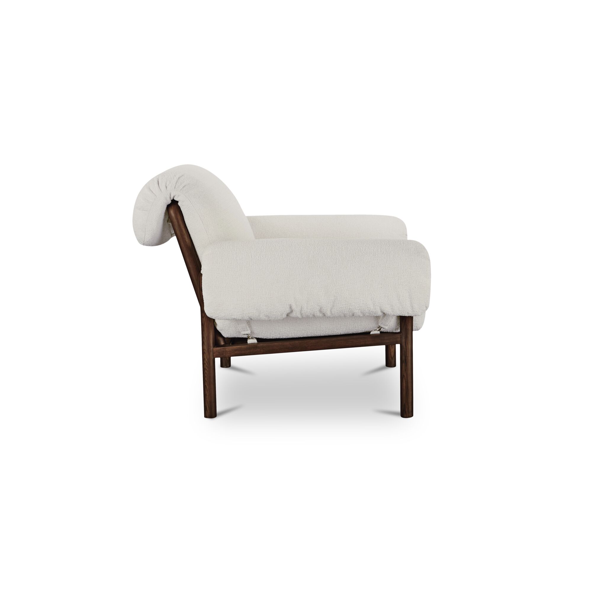 Cardero Lounge Chair Ivory, Accent Chair by Moe's Home, 44.5" width x 31.5" height x 39" depth View 3