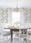 Handpainted Songbird Green & Blue Peel & Stick Wallpaper thumbnail 1