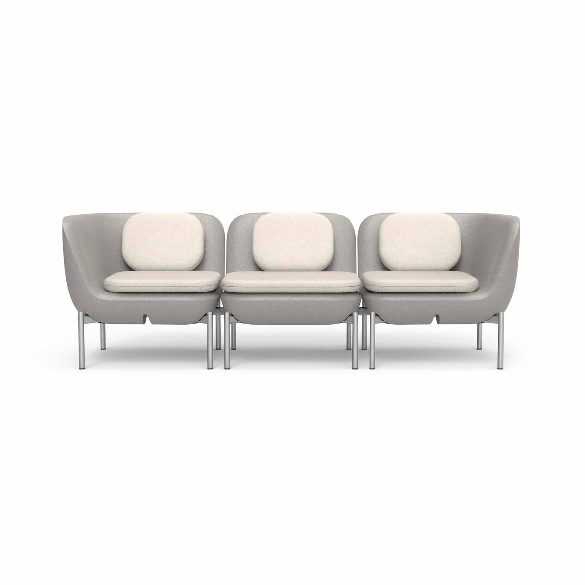 Inou Elements Modular Three-seater Sofa, Outdoor Furniture by Crescent Garden, 6'9.3" width x 2'2.4" height x 2'3.8" depth View 1