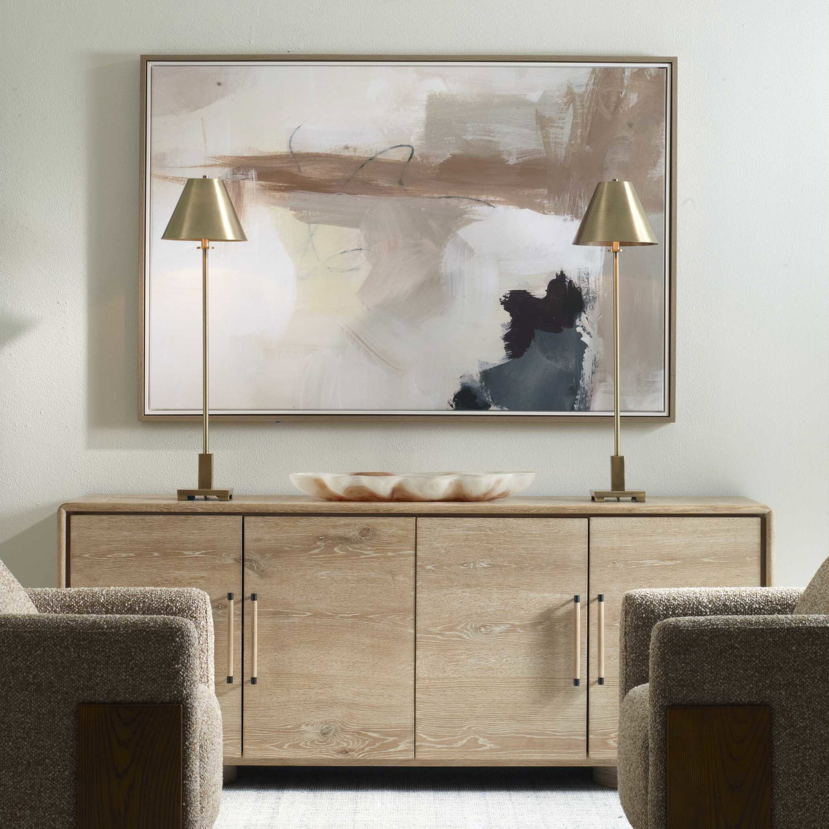 Bluster Framed Abstract Canvas, Art by Uttermost, 62.7" width x 42.7" height x 2" depth View 4