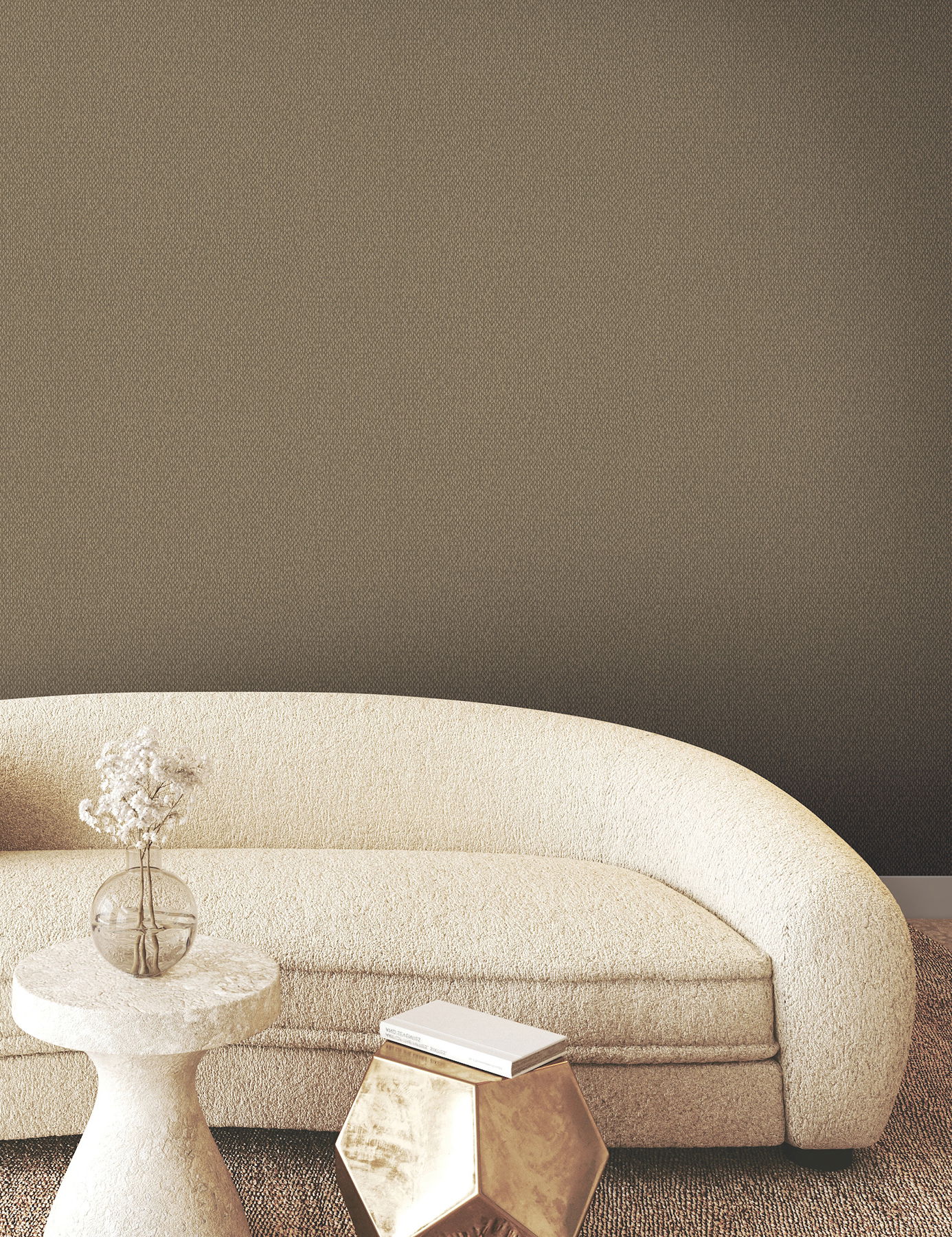 Stretched Hexagons Light Grey Wallpaper large image 