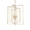 Colleen Antiqued Gold Metal 4-Light Chandelier, by Mercana, 23.62" length x 23.62" width x 29.92" height thumbnail 1