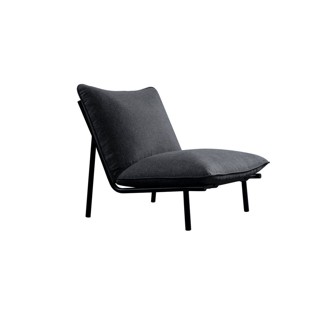 Morgan Outdoor Accent Chair Speckled Charcoal, Outdoor Chair by Moe's Home, 2'6.3" width x 2'5.1" height x 2'10.6" depth View 2