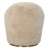 Crue Sheepskin Swivel Chair, Accent Chair by Uttermost, 30.5" width x 33" height x 32" depth thumbnail 7
