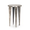 Maggie Textured Silver Nickel Cast Aluminum Metal Accent Table, Side & End Table by Mercana, 13.5" length x 13.5" width x 20.5" height thumbnail 1
