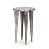 Maggie Textured Silver Nickel Cast Aluminum Metal Accent Table thumbnail 0