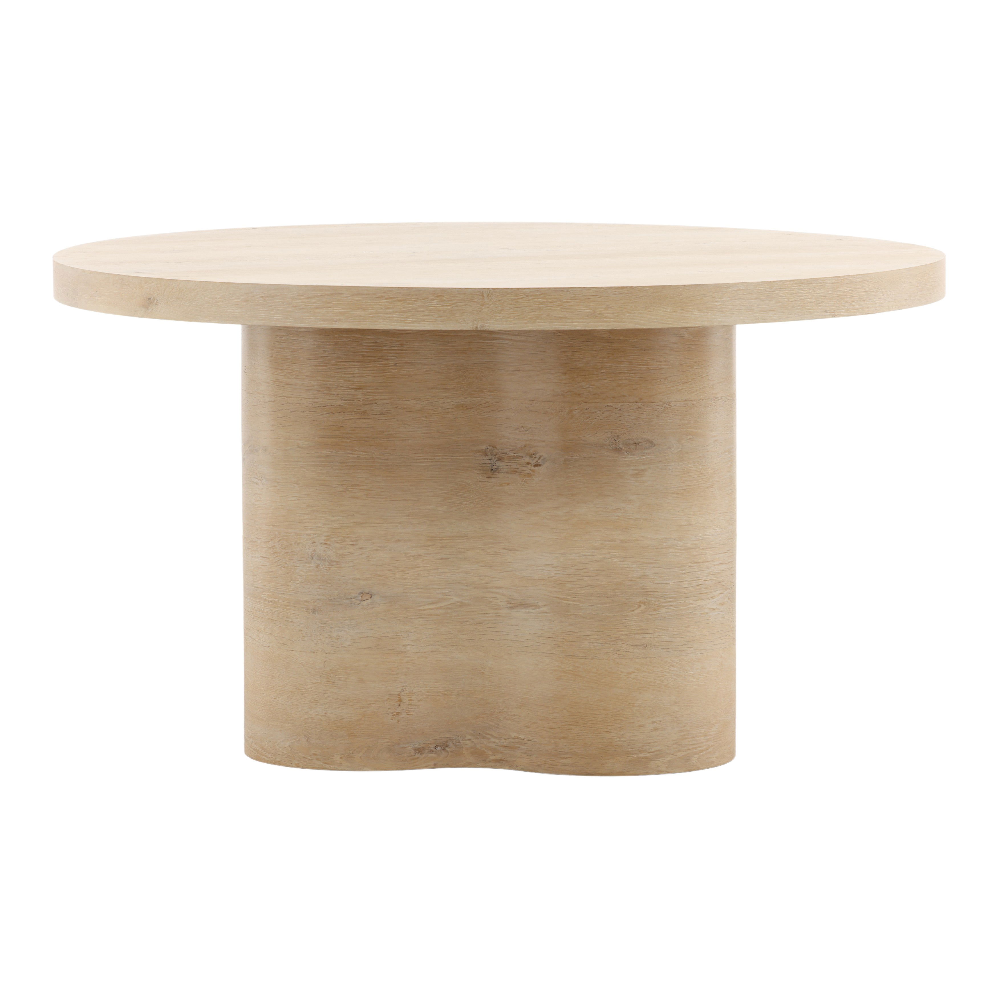 Kyrell Dining Table Light Natural, by Dovetail, 54" width x 30" height x 54" diameter x 54" depth View 2