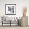 Jenna Cream with Black Print Linen Square Decorative Pillow Cover thumbnail 1