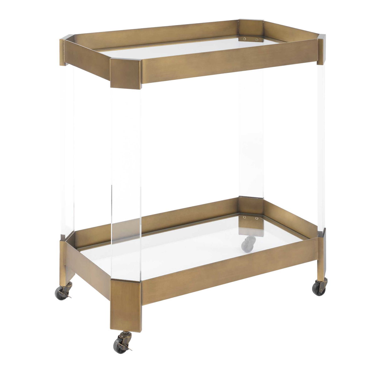 Giselle Bronze Bar Cart, Bar Carts & Cabinet by Uttermost, 28.5" width x 32" height x 16.75" depth View 4