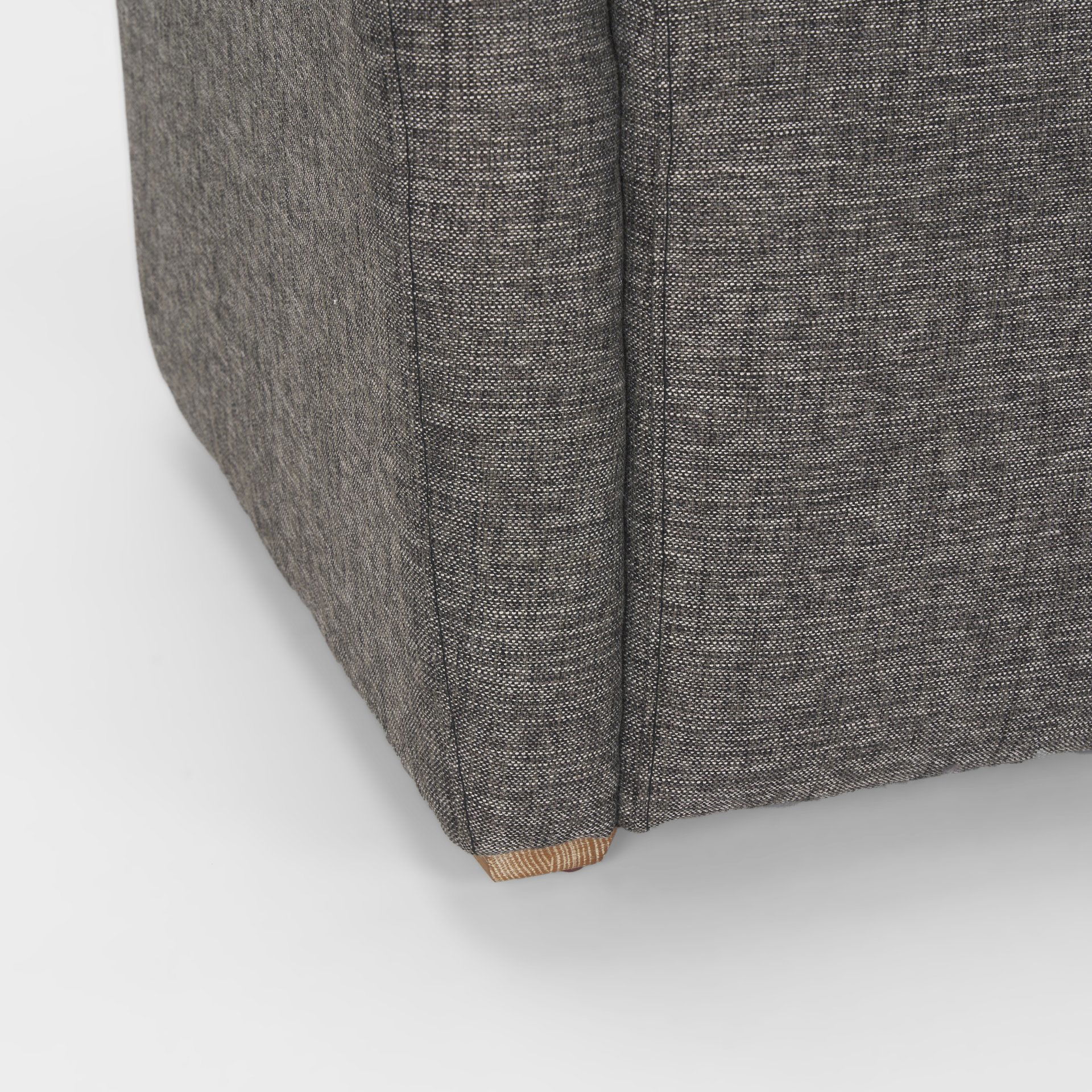 Dunstan Accent Chair Upholstered Gray Twill Fabric and Medium Brown Wood Feet large image 
