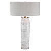 Lenta White Table Lamp, by Uttermost, 19" width x 30.25" height x 19" depth thumbnail 1