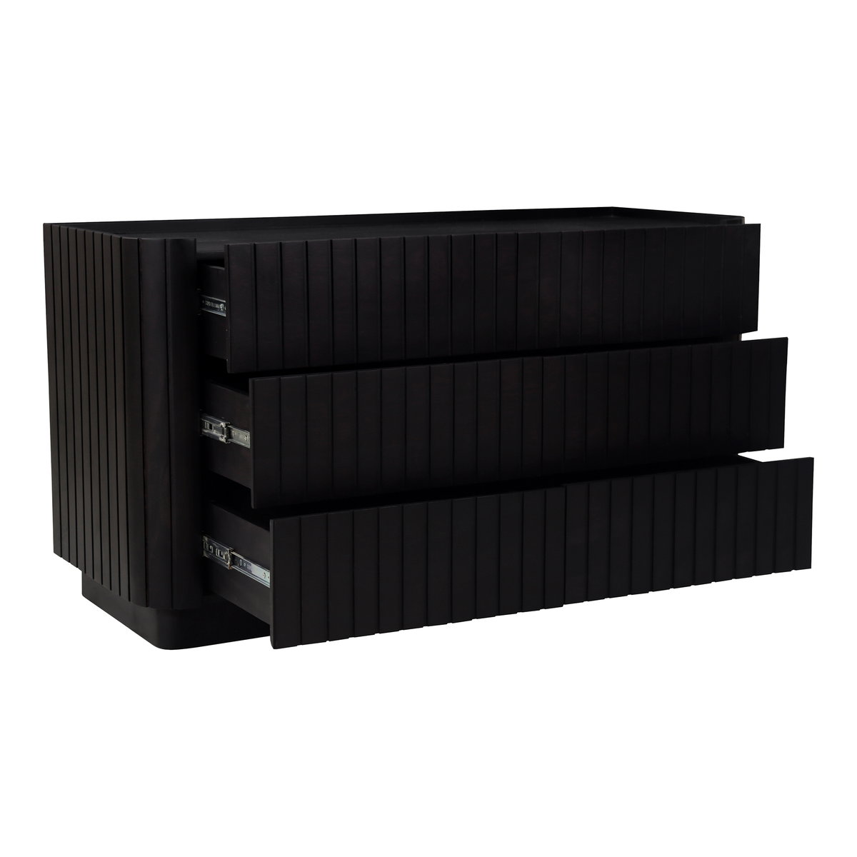 Povera 6 Drawer Dresser Black, by Moe's Home, 51" width x 28" height x 20" depth View 4